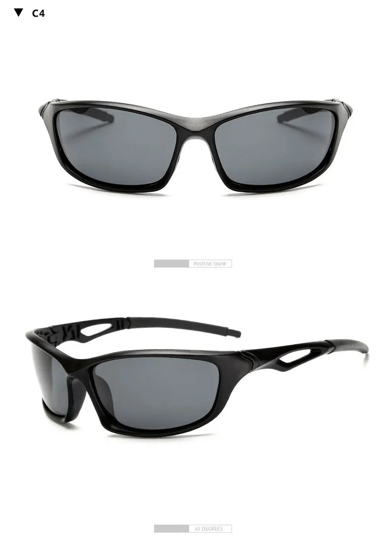 Polarized Sunglasses Designer Square Sports Sun Glasses for Men Driving Fishing Cycling Climbing Skiing Black Frame Goggle UV400