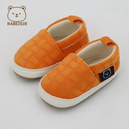Spring, Summer, Autumn Baby Shoes Canvas Shoes 0-1.5 Years Old Infant Pre-Walking Soft Soles Comfortable Slip-On Shoes