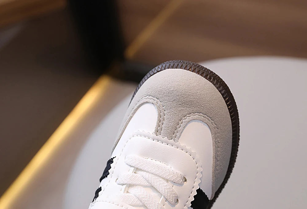 Fashion Sport Shoes For Children PU Leather Ergonomics Kids Sneakers Soft-soled Children's Sneakers Boy's Girl's Tennis Shoes