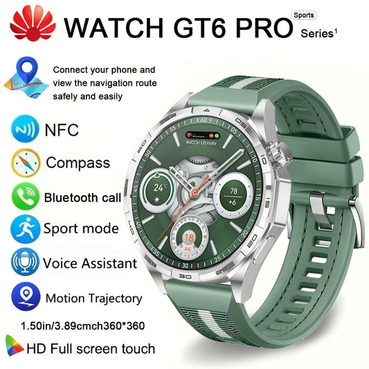 Smart Watch GT6 Pro (2025) 1.50-inch HD AMOLED GPS Message Reminder Bluetooth call Heart rate 4GB Smartwatch Reduction 100%