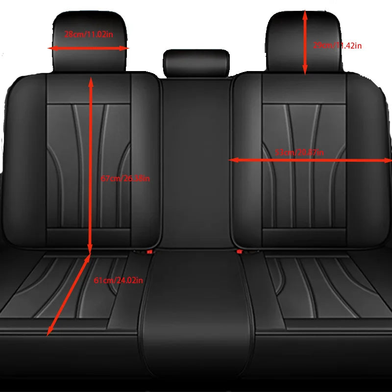 Car Rear Seat Covers for Most SUVs/Cars Full Coverage Protection Wear-Resistant Comfortable Breathable Easy to Clean