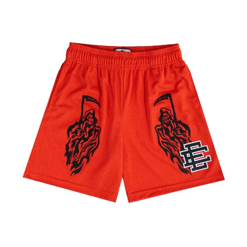 2025 New EE Eric Emanuel  Basic Mesh Short Classic Floral Printed Gym Shorts Men's Gym Basketball Sports Beach Shorts Men Shorts
