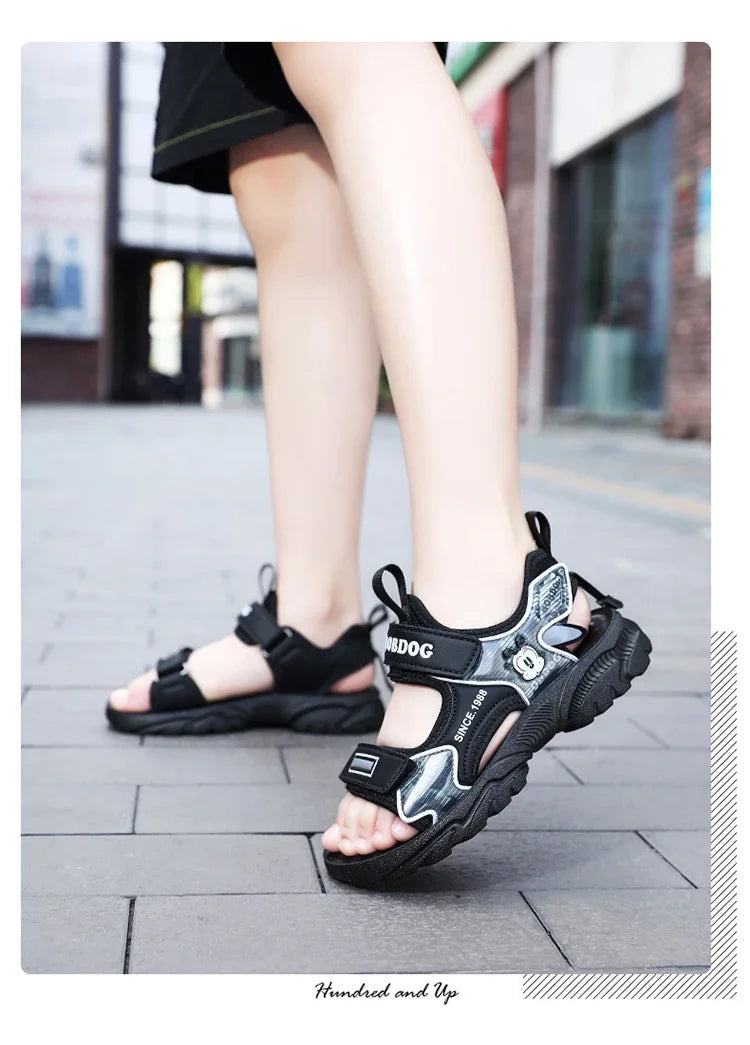 Kids Summer Shoes Fashion Big Boys Beach Sandals Children Casual Sports Sandals Color Matching Anti-skid Classic Size 28-40