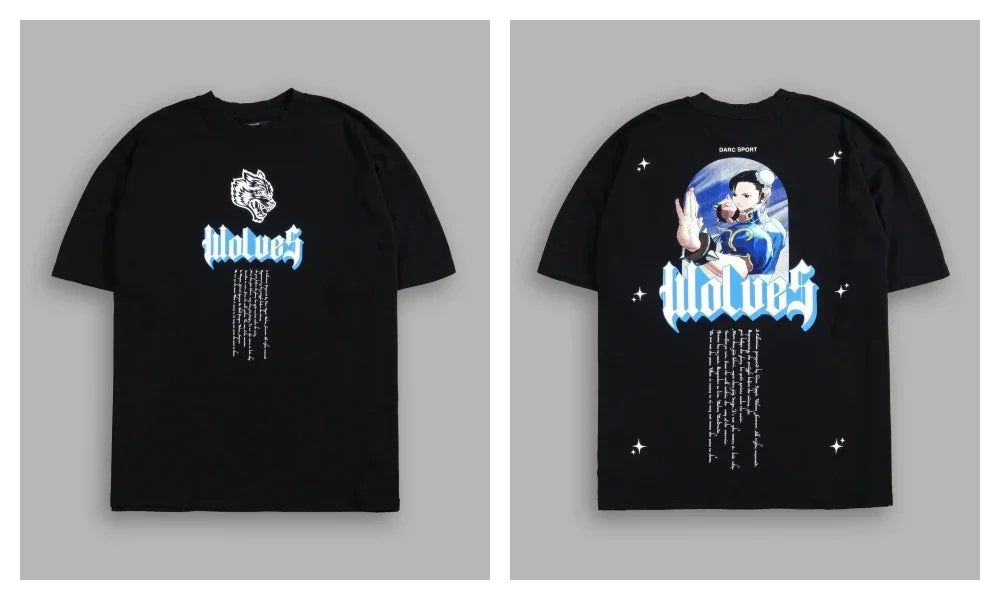 DARC SPORT "PREMIUM" OVERSIZED TEE Black COTTON Men T-Shirts Loose Casual Men Women TShirt Unisex Hip Hop Sports Tee Top US SIZE