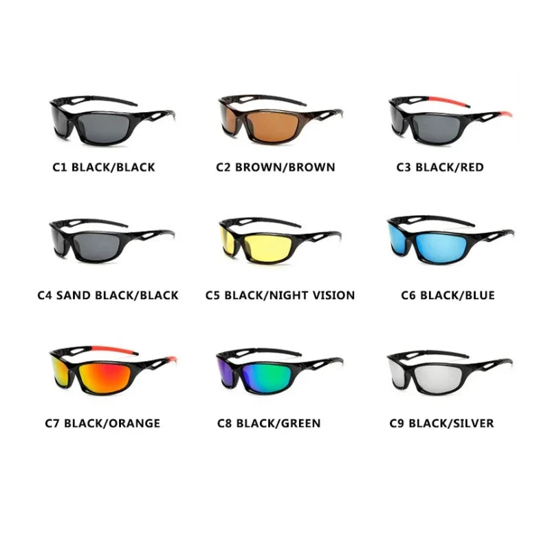 Polarized Sunglasses Designer Square Sports Sun Glasses for Men Driving Fishing Cycling Climbing Skiing Black Frame Goggle UV400