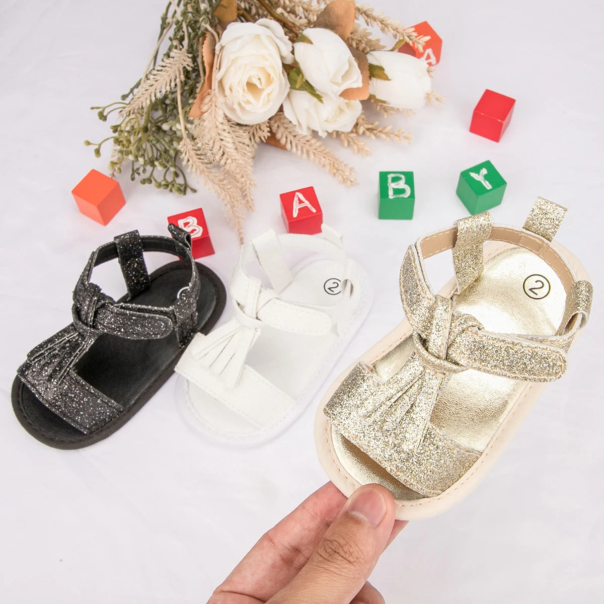 Summer Baby Toddler Shoes 0-18 Months Baby Soft Bottom Non-slip Head Wrapped Anti-collision Hundred Sandals Classic Bear Shoes