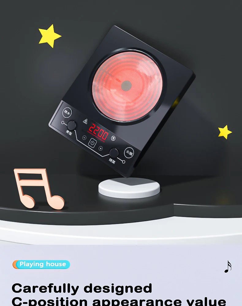 Kids Kitchen Toy Accessories, Pretend Cooking Playset with Play Pots and Pans, Utensils Cookware Toys, Play Food Set, Toy Veget