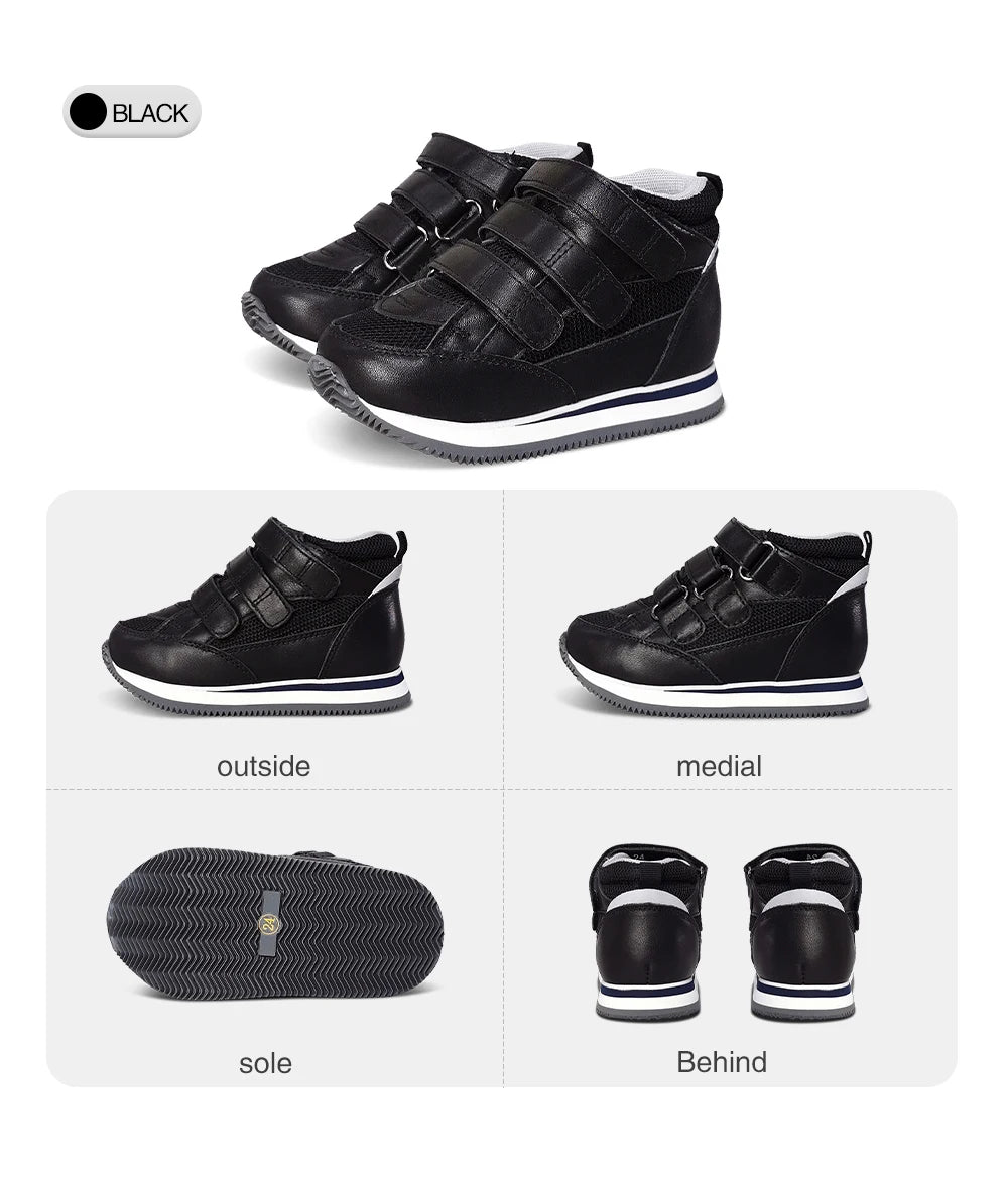 Toddler Kids Shoes Children Orthopedic Sneakers High Back Ankle Support Leather Anti-Slip Sole Running Footwear 2-7 Years