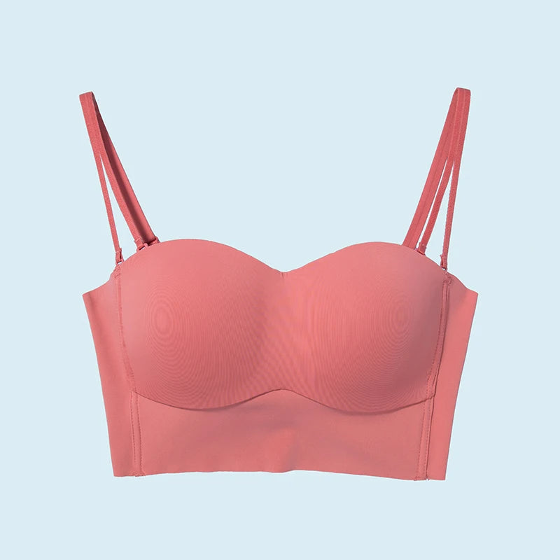 Women's Bra Is Comfortable Without Underwire  with A Concentrated Chest and A Beautiful Back It Is A 1/2 Cup Thin Lingerie