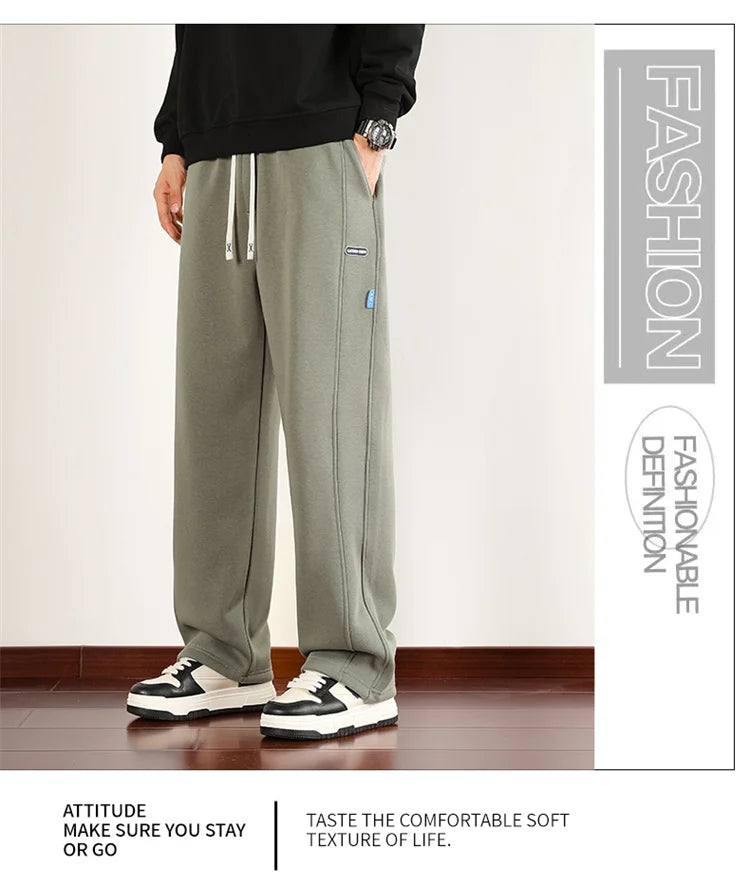 Big Size 10XL Men Pants Fleece Lined Jogger Trouser Male Plus Large 9XL 8XL Winter Autumn Bootcut Cuffed Elastic Sweatpant Loose