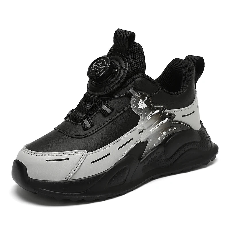 Fashion Children Shoes Boy Sneaker Non-slip School Casual Walking Shoes Leather Tennis Sport Shoes for Kids Girls 5 To 16 Years