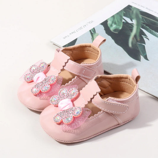 New Style Bow-Shaped Baby Shoes For Girls Aged 0-1 Years Old Breathable And Cool Shoes For Little Girls High Quality TPR Sole