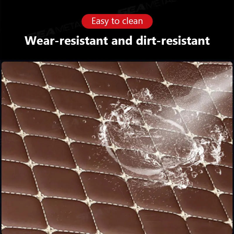 SEAMETAL 4Pcs Car Floor Mat Full Set Universal Non-Slip Auto Carpet Waterproof All-Weather Car Mat Anti Scratch Cargo Liner