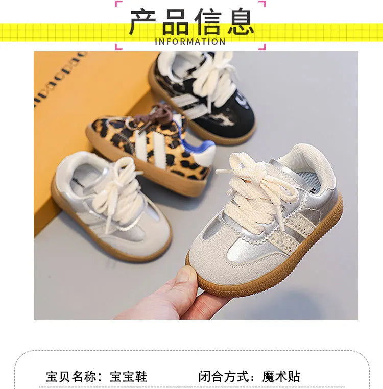 Kids Shoes Toddler Sneakers Children Skateboarding Shoe Designer Grey Color Infant Boys Girls Baby Trainers