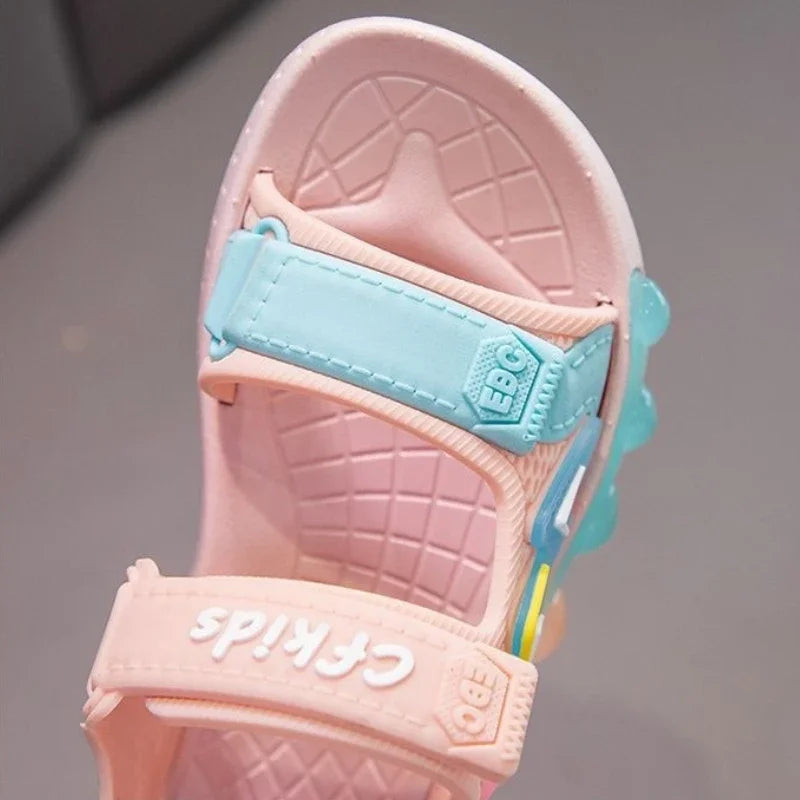 Kids Sandals for Boys Girls Soft Beach Shoes Breathable Summer Sandals for Toddlers Children Non-Slip Outdoor Play Shoes