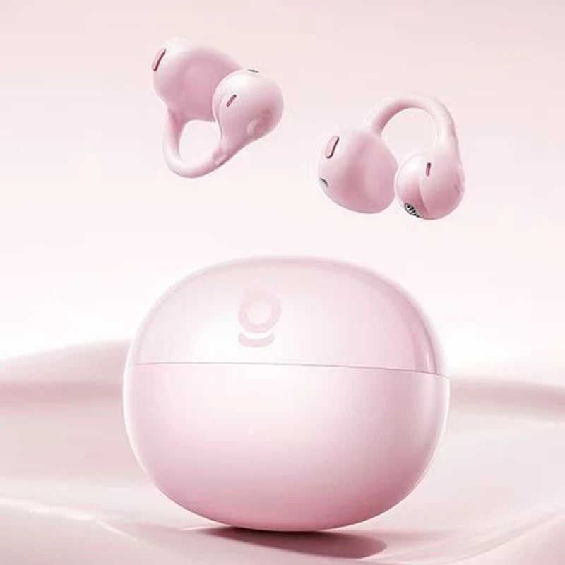 Baseus BC1 Earphones OWS Ear Clip Wireless Bluetooth 6.0 Headphones 4 Mic Call Noise Reduction Earbuds Low Latency Gamer Headset