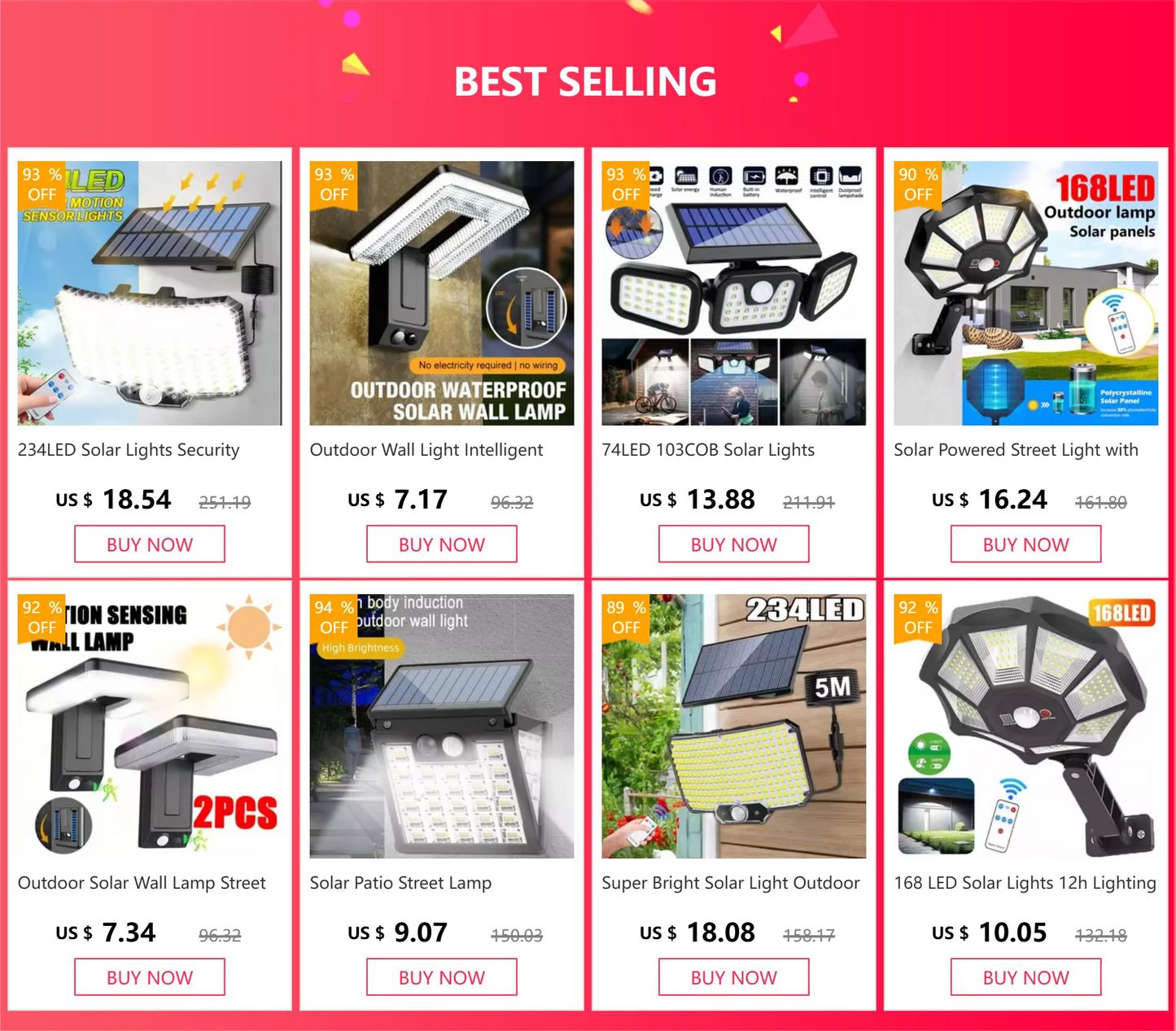 Solar Powered Street Light with Remote Motion Sensor Solar Outdoor Lights 6500K 168 LED Flood Lights for Outside Parking Yard