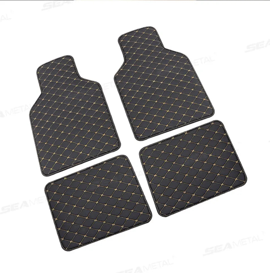 SEAMETAL 4Pcs Car Floor Mat Full Set Universal Non-Slip Auto Carpet Waterproof All-Weather Car Mat Anti Scratch Cargo Liner
