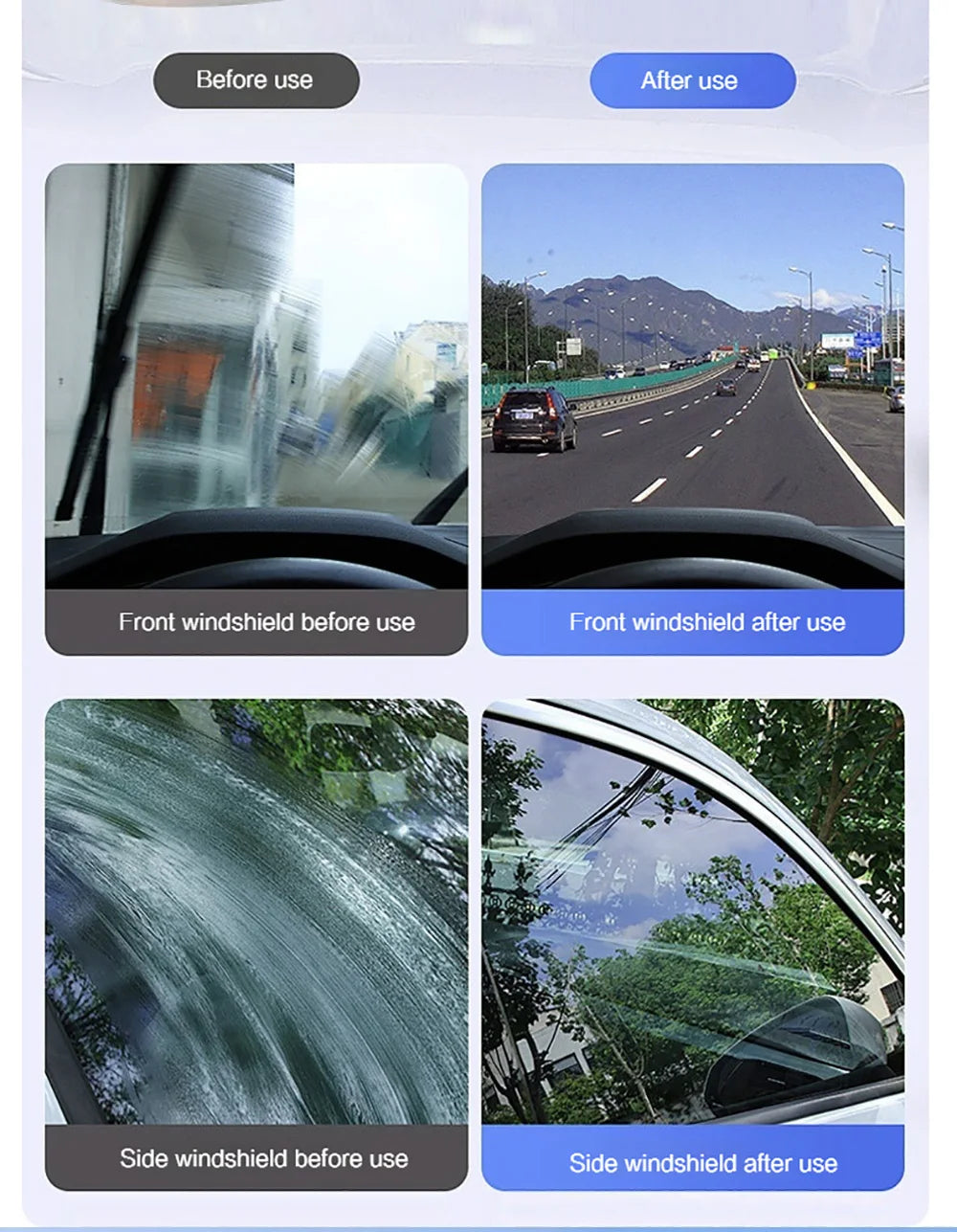 Car Glass Oil Film Remover Auto Detailing Powerful Glass Polishing Compound Windshield Cleaner Cleaning Brush Polish Car Tools