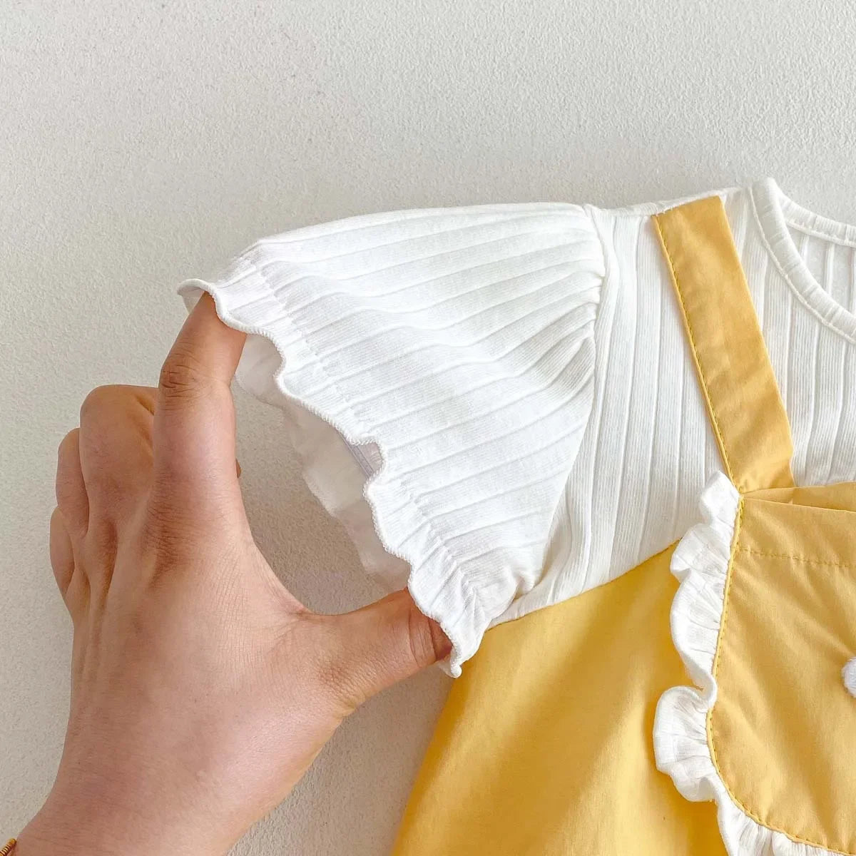 Baby Clothes Summer New Female Baby Strap Fake Two Piece Jumpsuit Newborn Super Cute Duckling