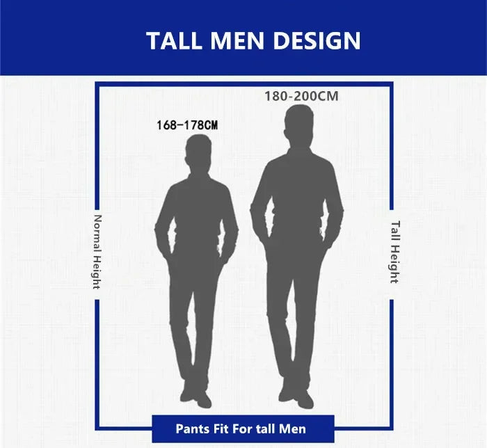 Big Tall Men Pants 200 Cm 190cm Extra Long Length Trouser Male  Straight Leg Sweatpants Winter Autumn Fleece Warm Lengthen 120cm