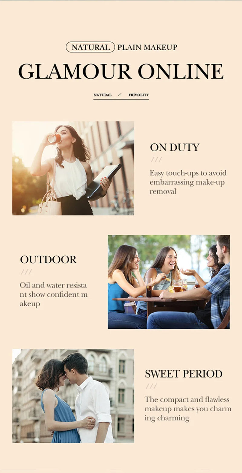 BIOAOUA Aloe Vera Beauty Air Cushion BB Cream Concealer Oil Control Brighten Skin Tone Isolation Foundation Cream Facial Makeup