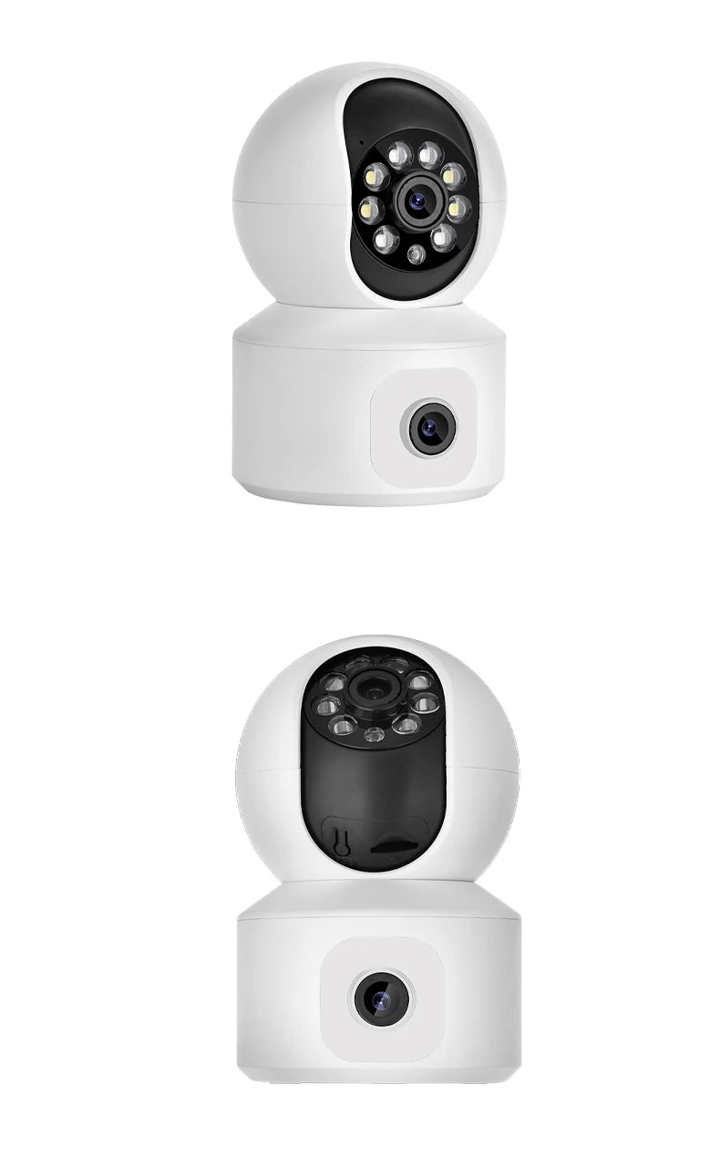 Home Security Camera 1080P Dual Lens WiFi Indoor Outdoor Night Vision Motion Detection Two Way Audio Waterproof Cloud Storage