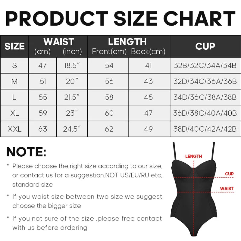 Slimming Body Shaper for Women Backless Waist Trainer Bodysuit with Push Up Bra Seamless Thong Tummy Control Shapewear