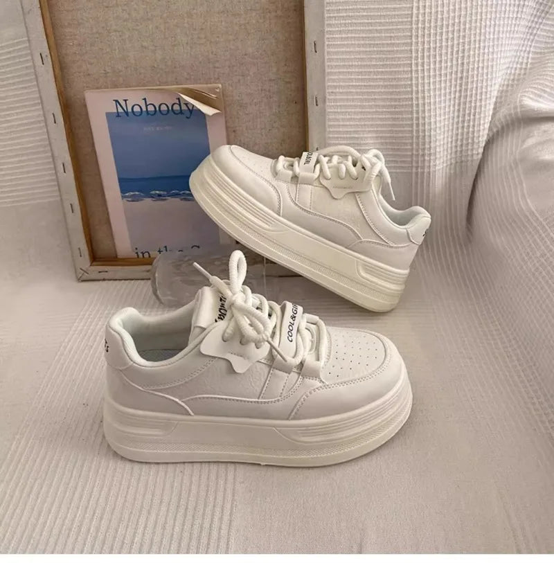 Kids Sports Shoes Fashion Versatile Girls Casual Shoes Soft Bottom 2025 Autumn New Children White Shoes Breathable Non-slip