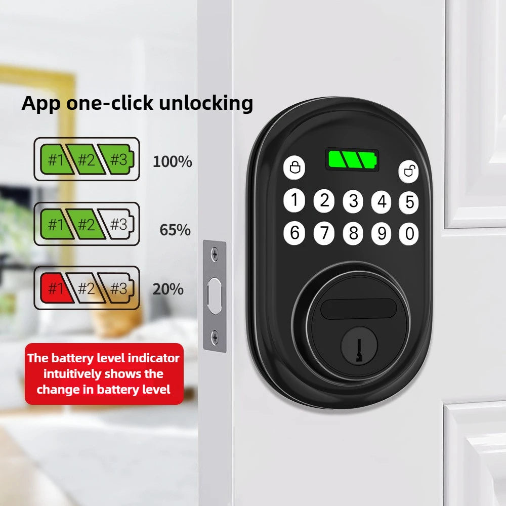 Smart electronic lock household anti-theft door password entrance door battery electronic button smart door lock