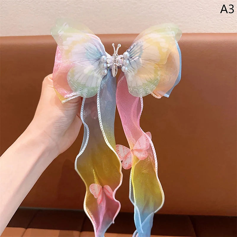 Children's Hair Accessories Bows Ribbons Braided Hairpins Headdresses Summer Girls Princess Hairpins