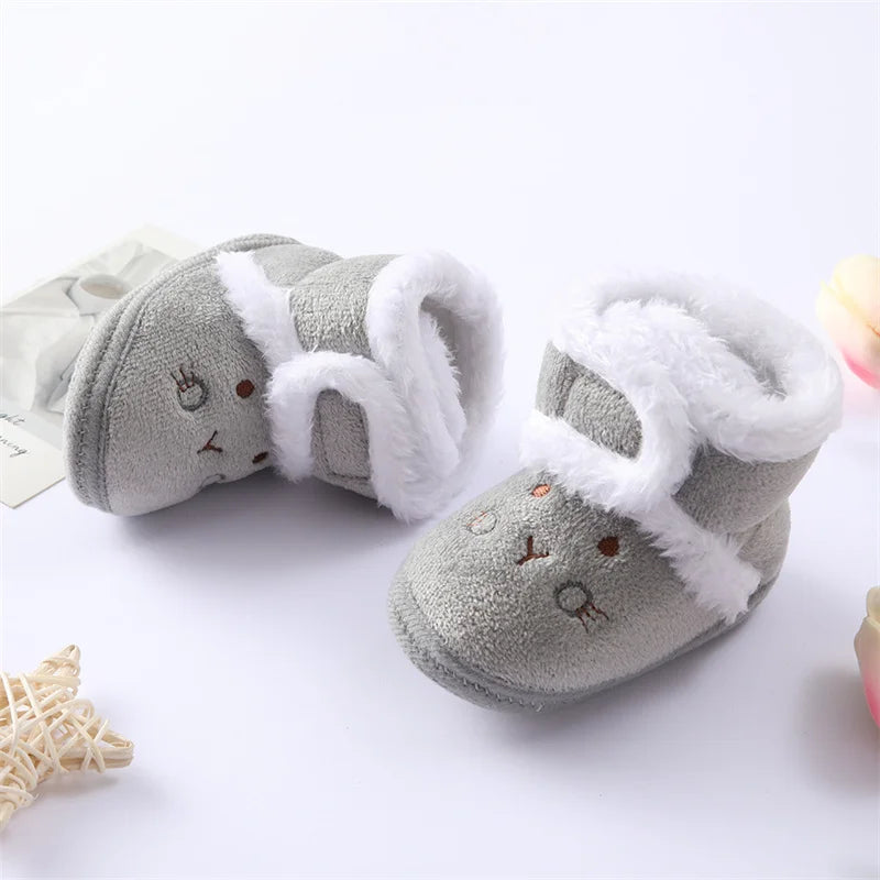 Cute Toddler Baby Shoes for Girls Boys 0-18Month First Walkers Winter Thick Warm Infant Baby Shoes Newborn Baby Girl Boy Shoes