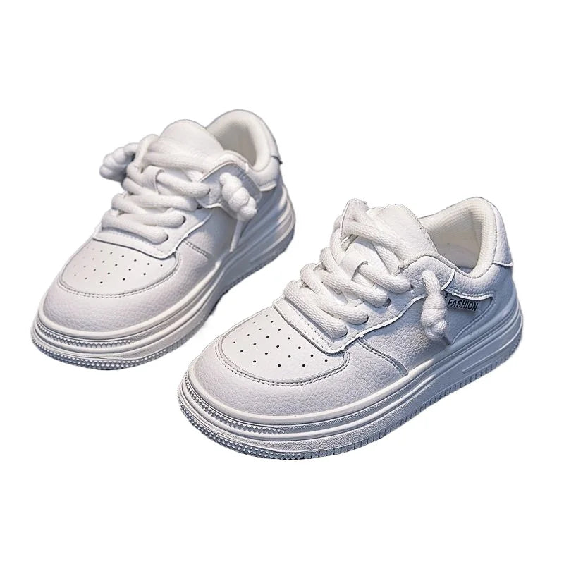 Kids Sports Shoes Mid-top Soft Bottom Students Basketball Shoes Breathable Comfortable 2025 Autumn New Children Running Shoes