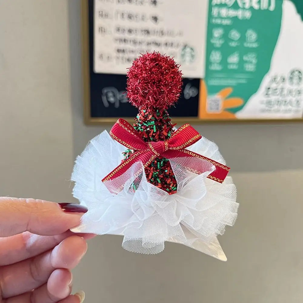 Cap Santa Claus Kids Gifts Christmas Costume Dress Up Korean Hair Accessories Children Hair Clip Christmas Hat Hairpin