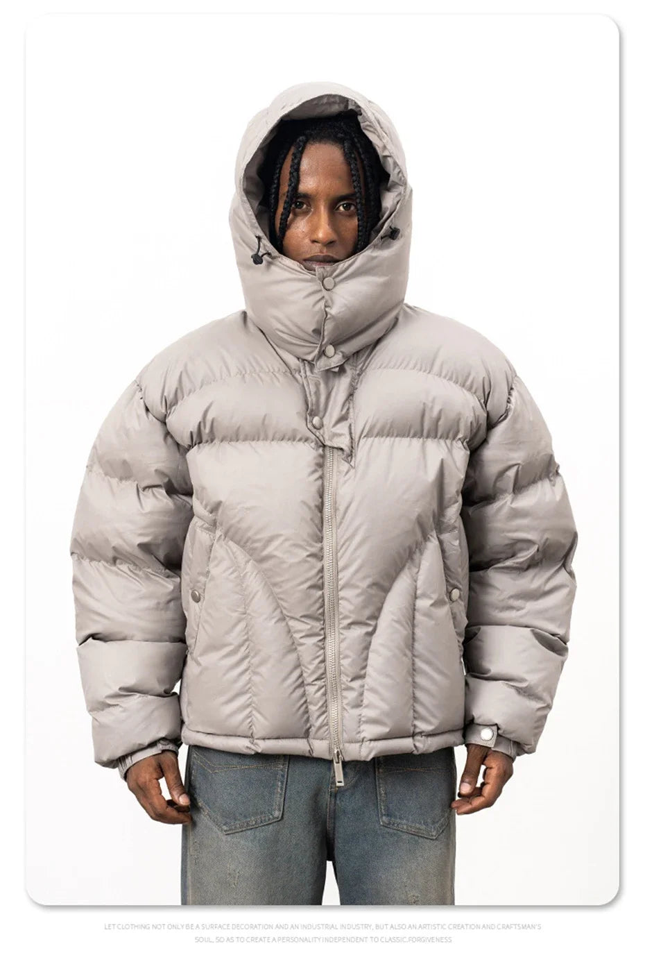 Winter Men Jackets Thicken Warm Parkas Coats Streetwear Harajuku Hip Hop Oversized Jackets Casual Loose Padded Jackets Outwear