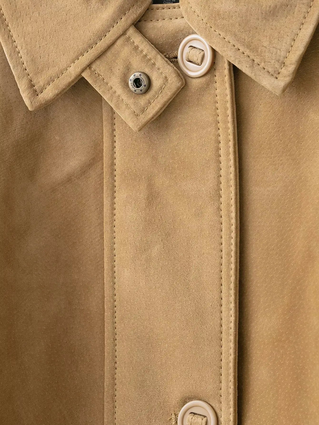 HH Woman's Fashion Jackets Solid Turn-Down Collar Long-Sleeved Pockets Single-Breasted Female Autumn Casual Loose Coats