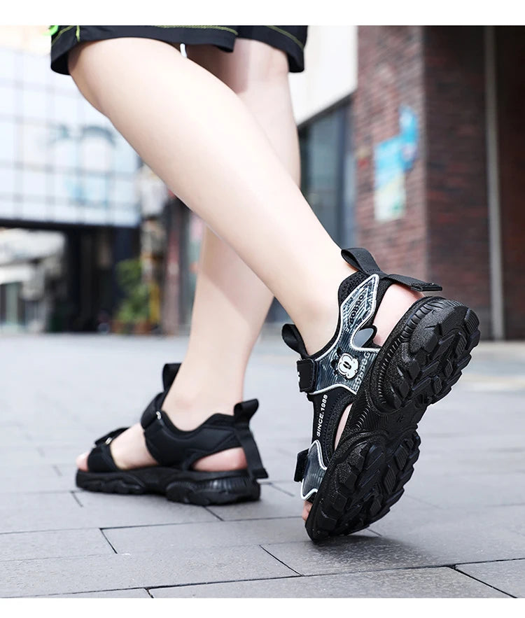 Kids Summer Shoes Fashion Big Boys Beach Sandals Children Casual Sports Sandals Color Matching Anti-skid Classic Size 28-40