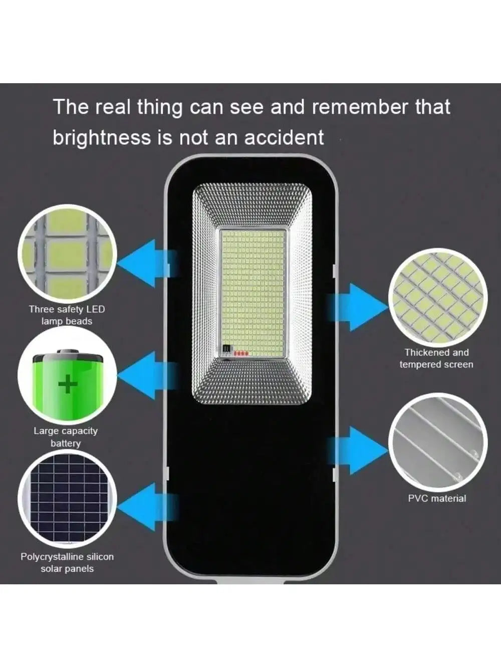 Super Bright Solar Street Light Outdoor-Heavy Duty Metal Waterproof IP65 Park Garden Garage Playground Commercial Lighting