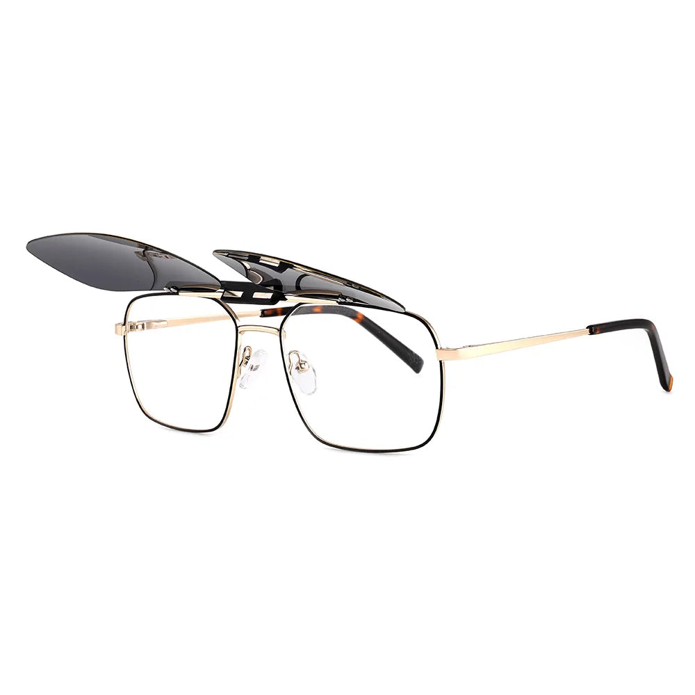 Polarized Sunglasses For Men Magnetic Clip On Sunglasses Retro Luxury Sun Glasses Men's Sunglass Eyeglasses Frames Myopia 2022