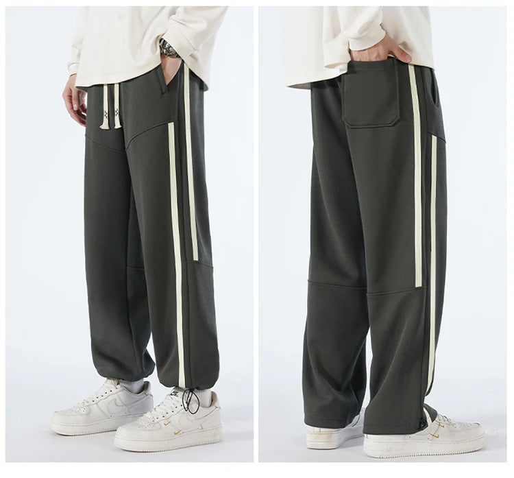 Big Tall Men Pants 200 Cm 190cm Extra Long Length Trouser Male  Straight Leg Sweatpants Winter Autumn Fleece Warm Lengthen 120cm