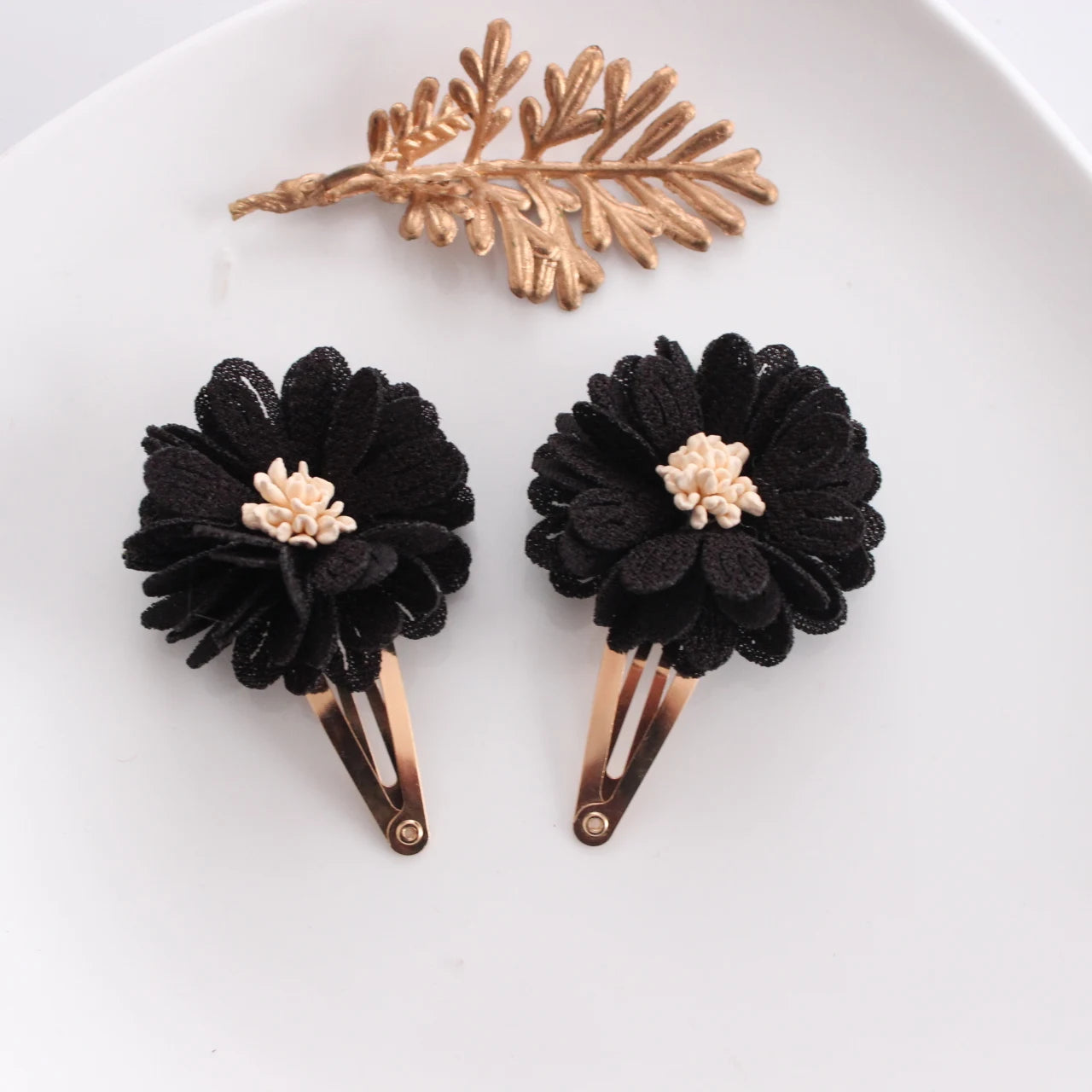 Fashion Flower BB Hair Clips Pin Headwear For Baby Kids Girl Hair Accessories 2 PCS/SET