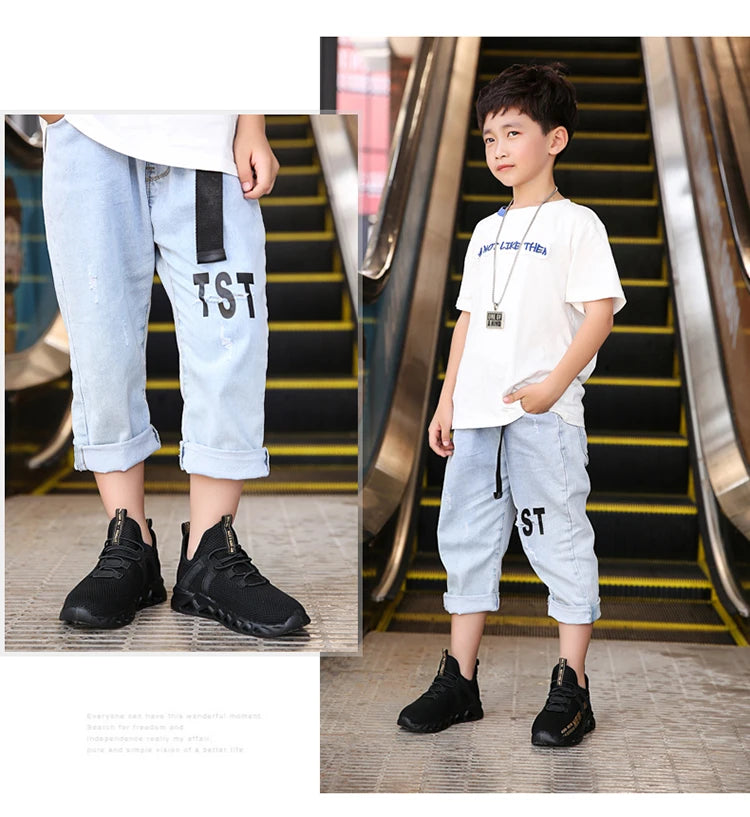 Kids Sports Shoes Boys Children Athletic Sneakers Mesh Lightweight Running Basketball Tennis School Outdoor Casual Shoes ﻿