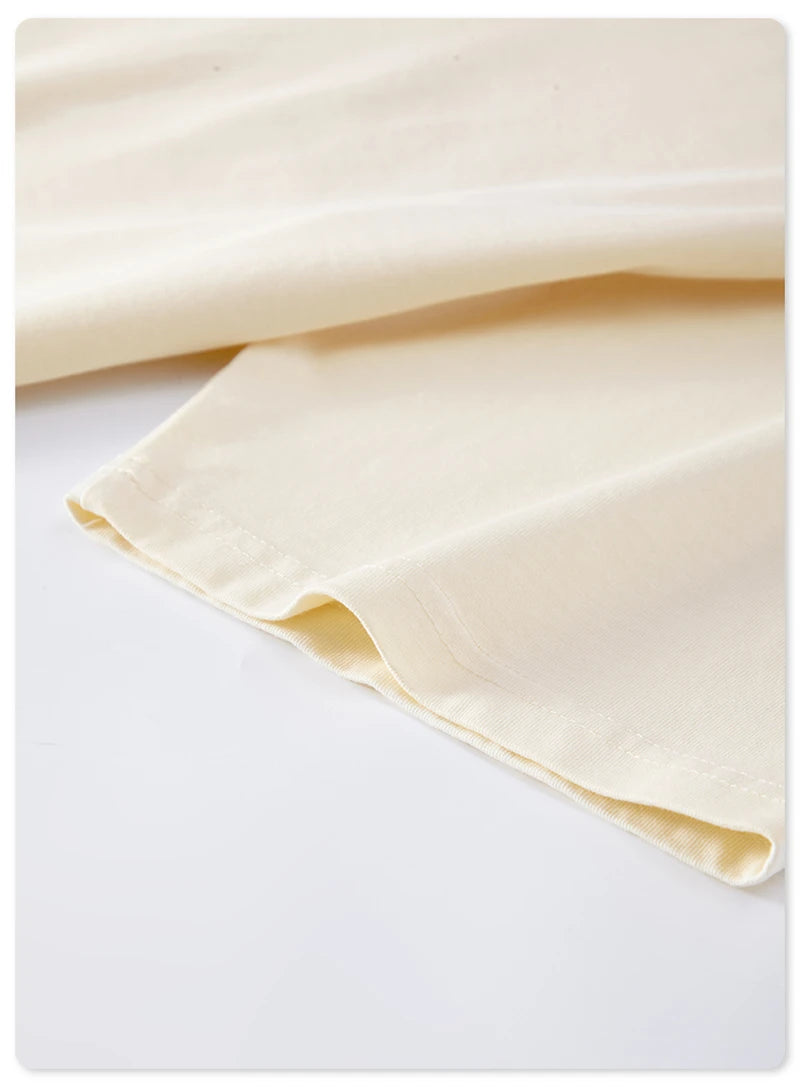 ZODF Trendy Summer 260gsm Cotton Oversized T Shirts For Men Unisex Male Kanye West High Street Solid Tees Brand Tops HY0122