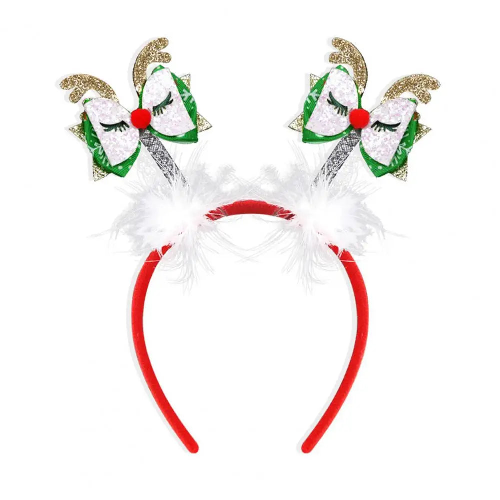 Christmas Headbands Snowman Reindeer Antler Headband Santa Hat Antlers Hair Hoop Plastic Festive Holiday Headbands