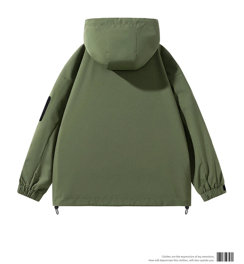 Spring Autumn Casual Jacket Fashion Hiking Men Jackets Men Outdoor Waterproof Windproof Camping Running Hooded Windbreaker Coats