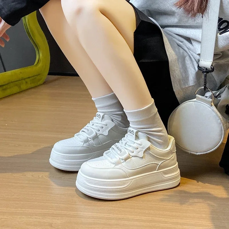 Kids Sports Shoes Fashion Versatile Girls Casual Shoes Soft Bottom 2025 Autumn New Children White Shoes Breathable Non-slip