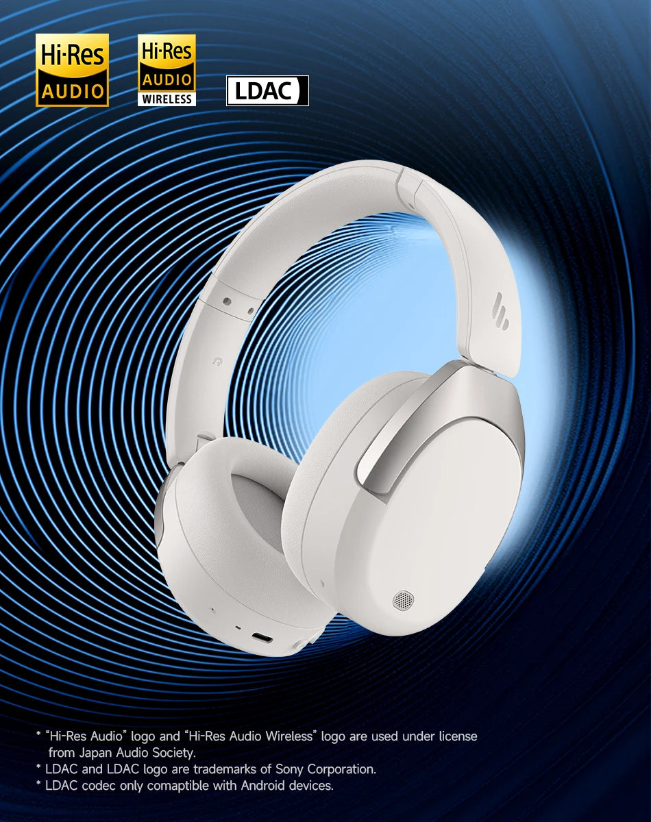Edifier W830NB Wireless Headphones -45dB Active Noise Cancelling Hi-Res Over-Ear Headset LDAC 94H Battery Life Bluetooth 5.4