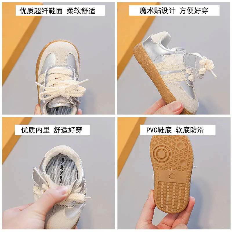 Kids Shoes Toddler Sneakers Children Skateboarding Shoe Designer Grey Color Infant Boys Girls Baby Trainers