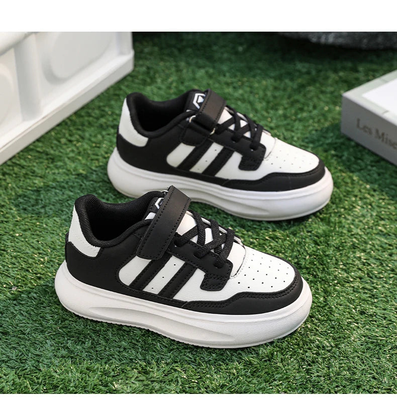 Children's Sneakers Kids Fashion Design Black White Non-slip Casual Shoes for Boys Girls Breathable Sneakers Toddler Outdoor