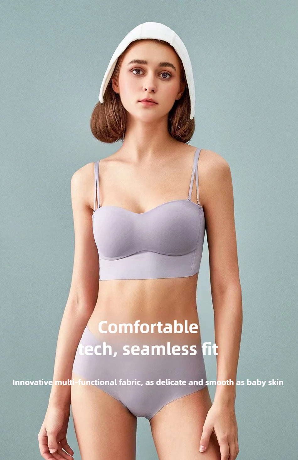 Women's Bra Is Comfortable Without Underwire  with A Concentrated Chest and A Beautiful Back It Is A 1/2 Cup Thin Lingerie